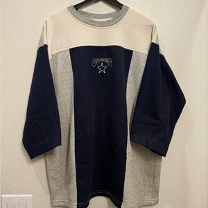 90s Vintage Dallas Cowboys Men’s Color Blocked Sweater Tshirt XL 25x30